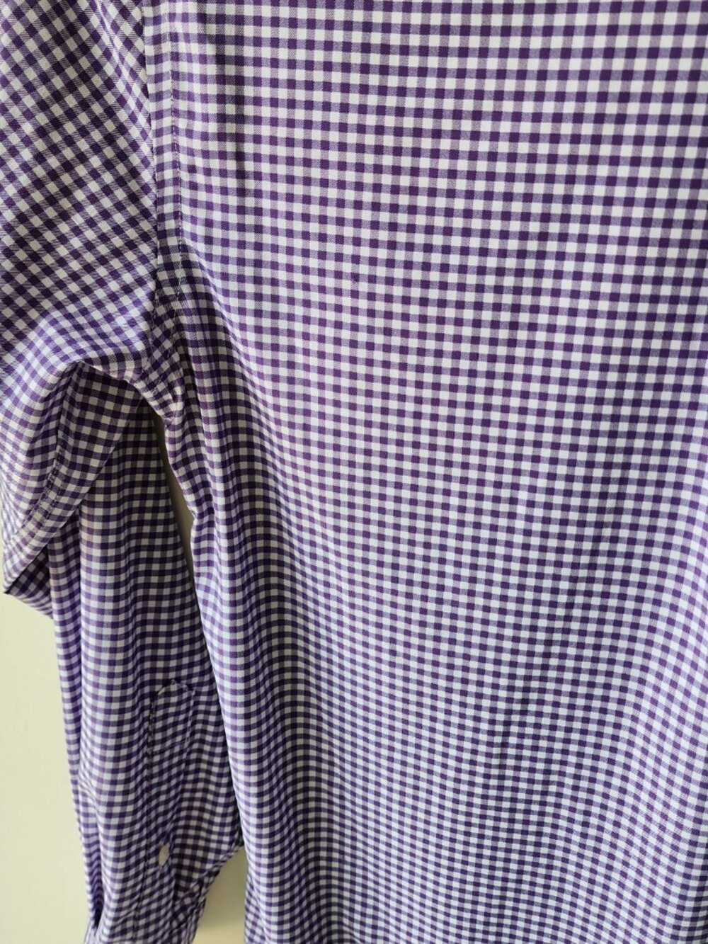 Small Purple Gingham Shirt Traveler Motion Jos A Bank Sz S Mens Check Quick Dry - Picture 17 of 17